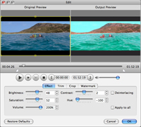 Tipard Video Converter for Mac - Effect